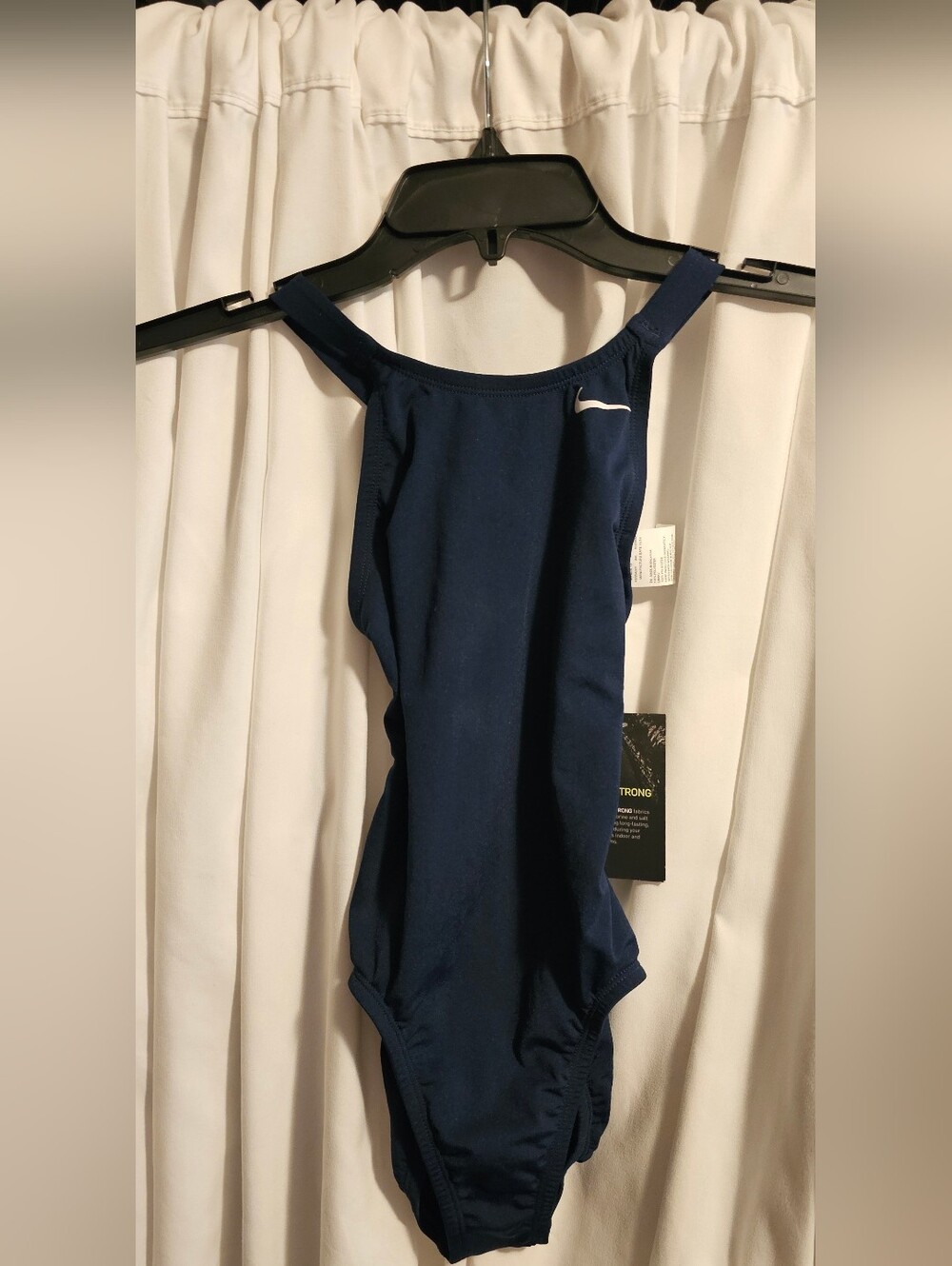 New Nike Navy Blue Girls' One-Piece Swimsuit Sz. 10 Girls